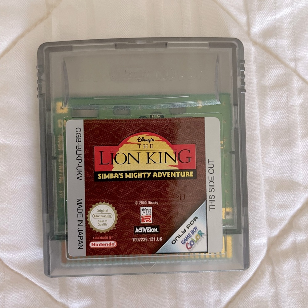 Nintendo Gameboy Color Disney’s The Lion King Simba’s Mighty Adventure
